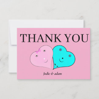 Cartão De Agradecimento mr & mrs coração