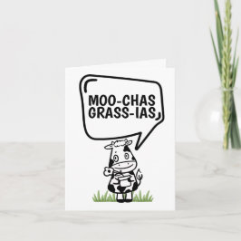 Cartão De Agradecimento Muchas Gracias Cow Pareciam Muitos Obrigados Engra