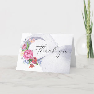 Cartão De Agradecimento Muito feliz Flores chá de bebê obrigado