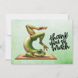 Cartão De Agradecimento Muito obrigada Frog Yoga