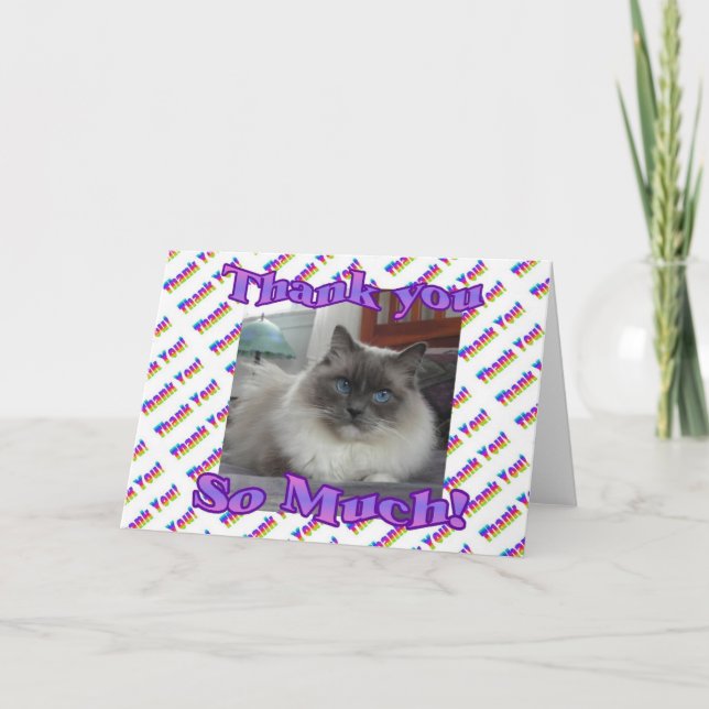 Cartão De Agradecimento Muito Obrigado. (Frente)