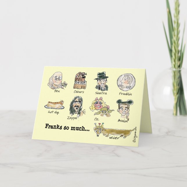 Cartão De Agradecimento Muito Obrigado Cartoon Engraçado (Frente)