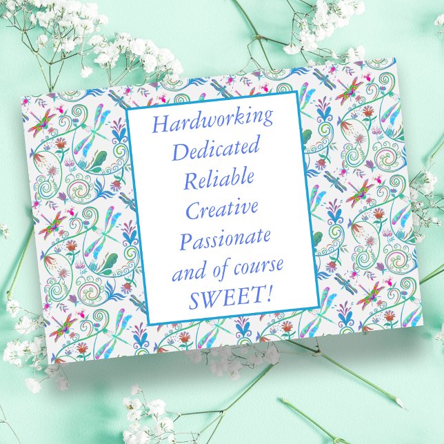 Cartão De Agradecimento Muito Obrigado, Dragões Quimicos Voluntários (Whimsical dragonflies express gratitude to a volunteer making a meaningful difference.)