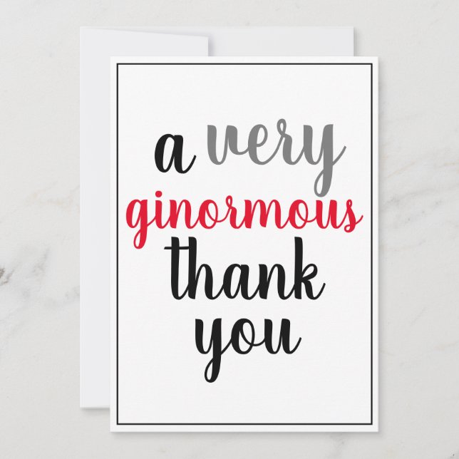 Cartão De Agradecimento Muito Obrigado, Muito Sincero, Apreciação Vermelho (Frente)