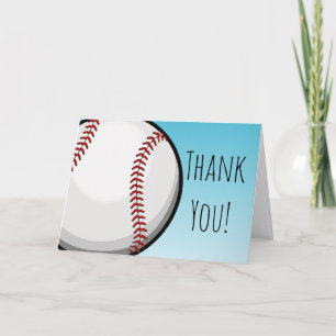 Cartão De Agradecimento Muito Obrigado pelo Baseball Personalizado