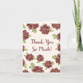 Cartão De Agradecimento Muito Obrigado - Quadro Da Dúvida Vermelha.