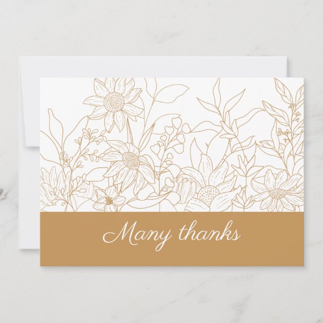 Cartão de agradecimento Muitos Obrigados (Frente)