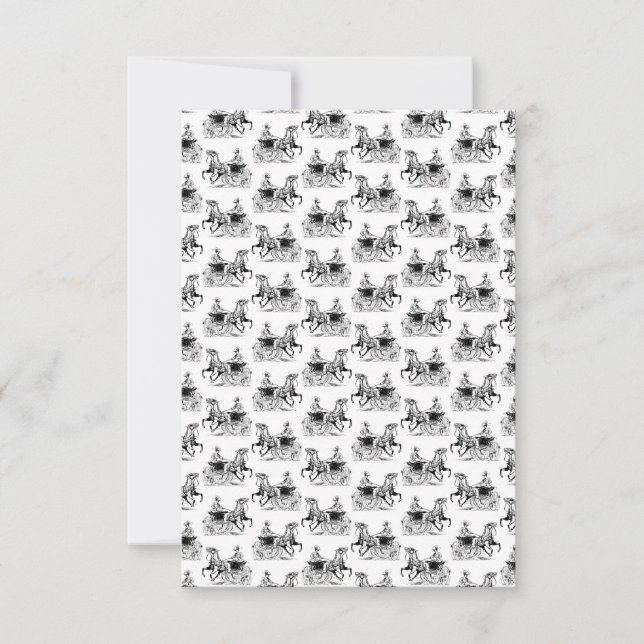 Cartão De Agradecimento Mulher Clássica com COR PERSONALIZADA Carruagem (Frente)