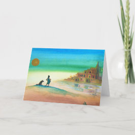 Cartão De Agradecimento Mulher dançante caminha em Felpudo