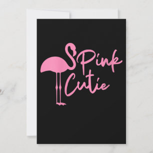 Cartão De Agradecimento Mulher Gelada Rosa Flamingo Fita rosa Flamingo