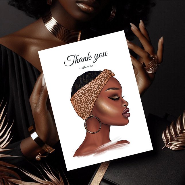 Cartão De Agradecimento Mulher Negra (Black Woman Thank You Card)