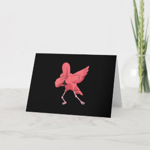 Cartão De Agradecimento Mulheres Dabbing Flamingo Bird Cute Flamingo Pink