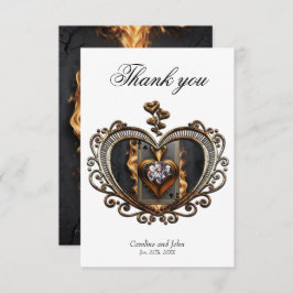 Cartão De Agradecimento Mulheres de coração em chamas.