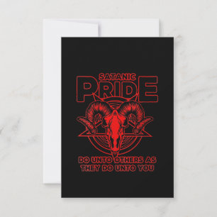 Cartão De Agradecimento Mulheres Satanás do Orgulho Satânico Satã de Ca