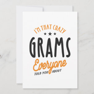 Cartão De Agradecimento Mulheres sou aquela vovó louca