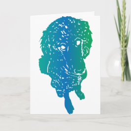 Cartão De Agradecimento Multi-Colour Poodle Love Card w/Custom Message!