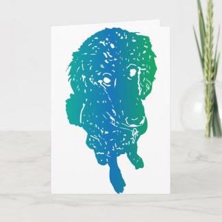 Cartão De Agradecimento Multi-Colour Poodle Love Card w/Custom Message!