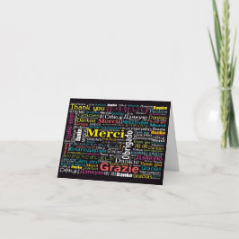 Cartão De Agradecimento Multicultural Obrigado ou Nota sobre Vazios