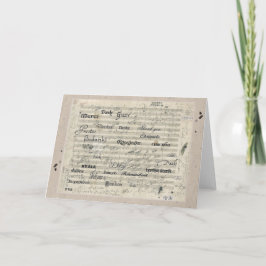 Cartão De Agradecimento Multilingual Thank You Music Score