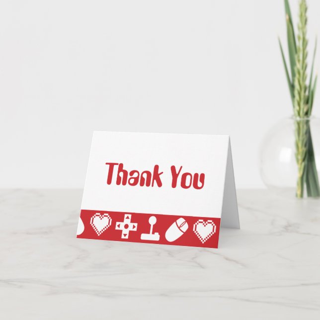 Cartão De Agradecimento Multiplayer Mode in Cherry Thank You Card (Frente)