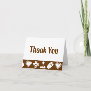 Cartão De Agradecimento Multiplayer Mode in Chocolate Thank You Card
