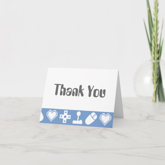 Cartão De Agradecimento Multiplayer Mode in Periwinkle Thank You Card (Frente)