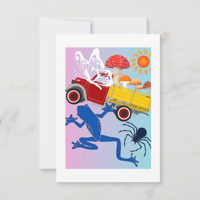 Cartão De Agradecimento Mundo das maravilhas (Frente)