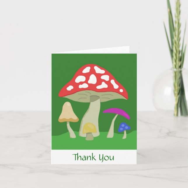 Cartão De Agradecimento Mushroom Thank You notecard (Frente)