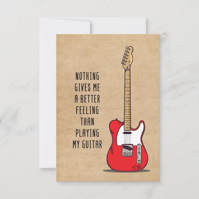 Cartão De Agradecimento Music Art Nothing Gives Me A Better (Frente)