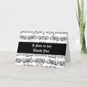 Cartão De Agradecimento Music Notes
