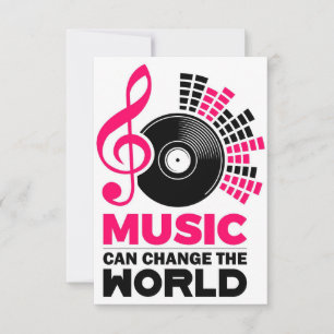 Cartão De Agradecimento Música Arte Música Pode Mudar O Mundo
