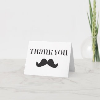 Cartão De Agradecimento Mustache - Stache Thank You Note Cards