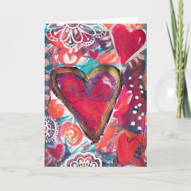 Cartão De Agradecimento My Loving Heart, 080814 (Frente)