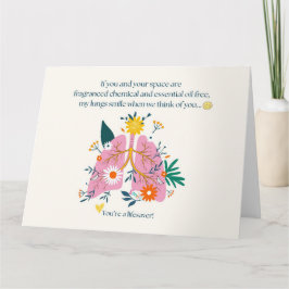 Cartão De Agradecimento My Lungs Smile When We Think of You