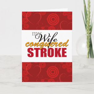 Cartão De Agradecimento My Wife Conquered Stroke Thank You Card