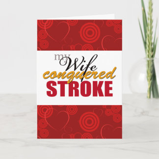 Cartão De Agradecimento My Wife Conquered Stroke Thank You Card