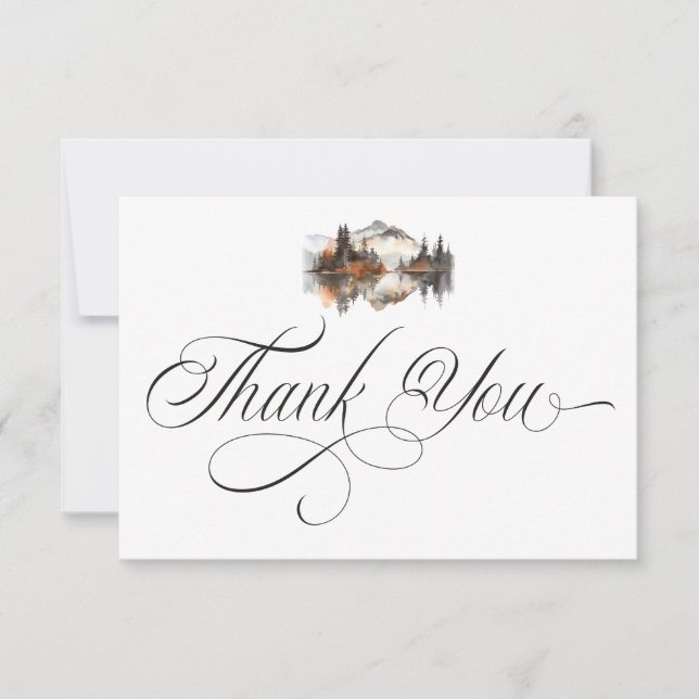 Cartão De Agradecimento Mystic Autumn Thank You Card (Frente)