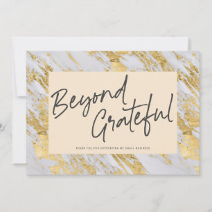 Cartão De Agradecimento Na moda Marble, Moderno, Além de Grateful Business
