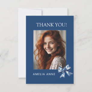 Cartão De Agradecimento Na moda Trendy Blue Arcos Graduação Foto