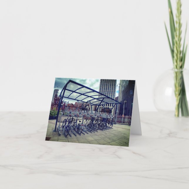 Cartão De Agradecimento Na sua bicicleta (Frente)