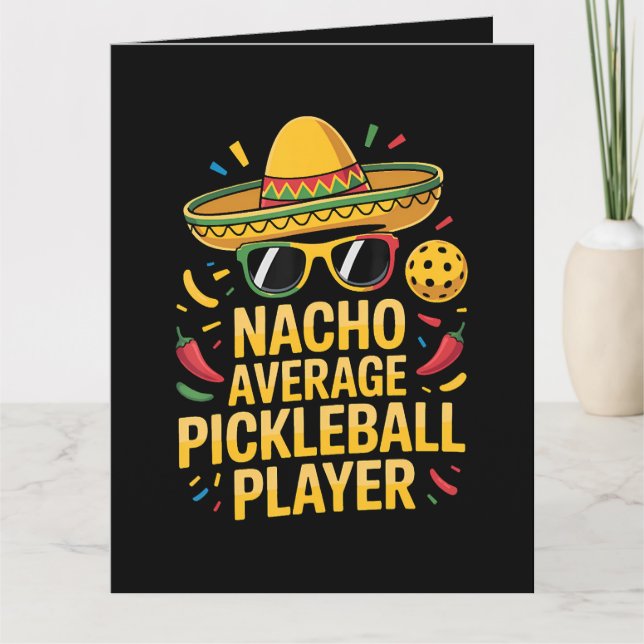 Cartão De Agradecimento Nacho Average Pickleball Player (Frente)