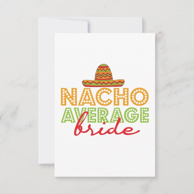 Cartão De Agradecimento Nacho Média Bride Casamento Mexicano Cinco De Mayo (Frente)