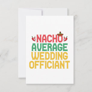 Cartão De Agradecimento Nacho Média de Casamento Oficiante Mexicano Fiesta