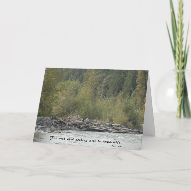 Cartão De Agradecimento Nada será impossível - Placa de script (Frente)