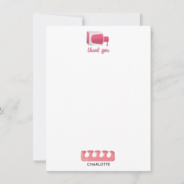 Cartão De Agradecimento Nails Manicure Pedicure Beauty Salon  (Frente)