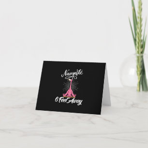 Cartão De Agradecimento Namaste 6 Feet Away Flamingo Yoga Teachers Social