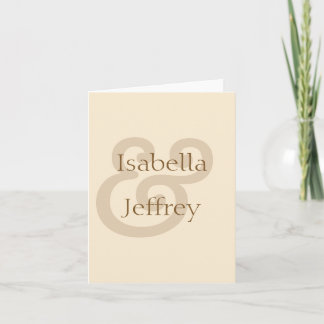 Cartão De Agradecimento Names Note Card(Customizable)