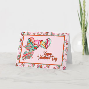 Cartão De Agradecimento Namorados Trendy Girl Hearts
