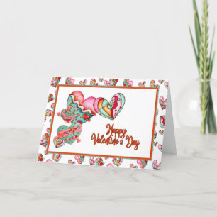 Cartão De Agradecimento Namorados Trendy Girl Hearts