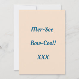 Cartão De Agradecimento Não é a grafia real!